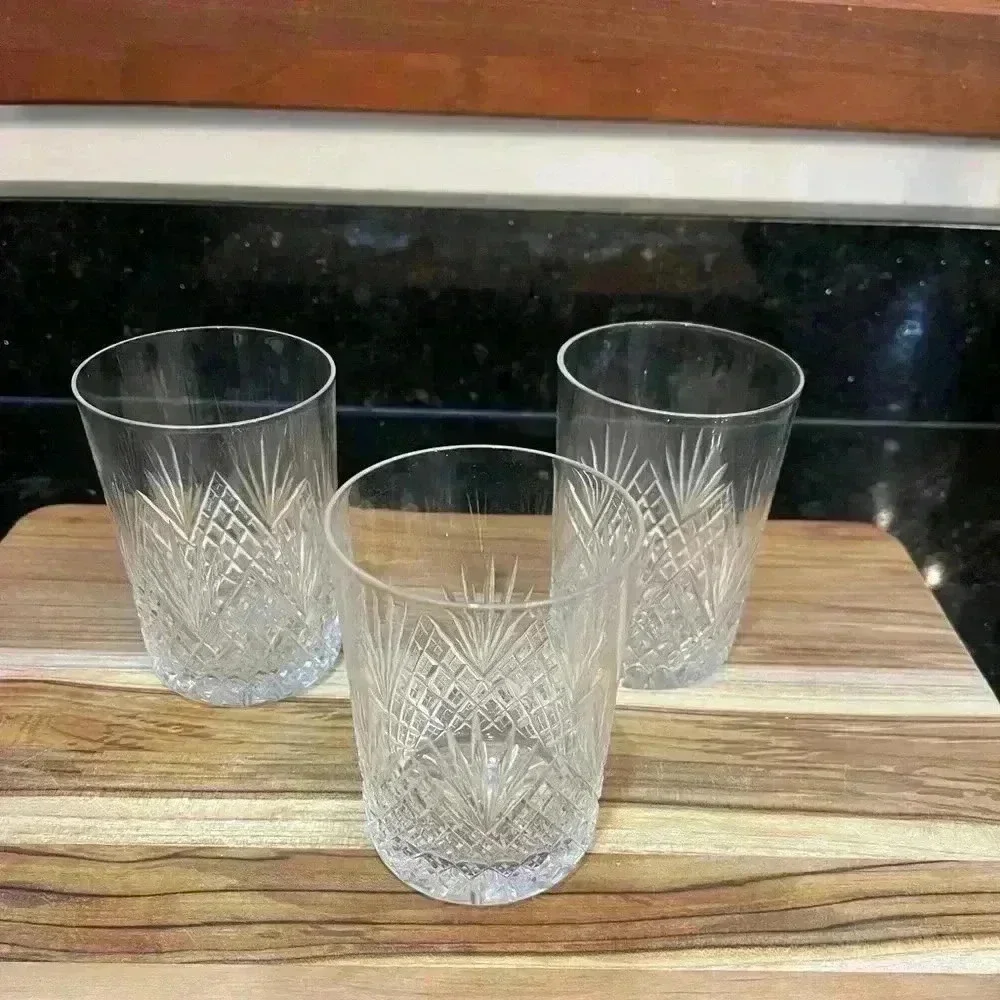 Monika by Zawiercir set of 3 vintage rock glasses, MCM whiskey glasses